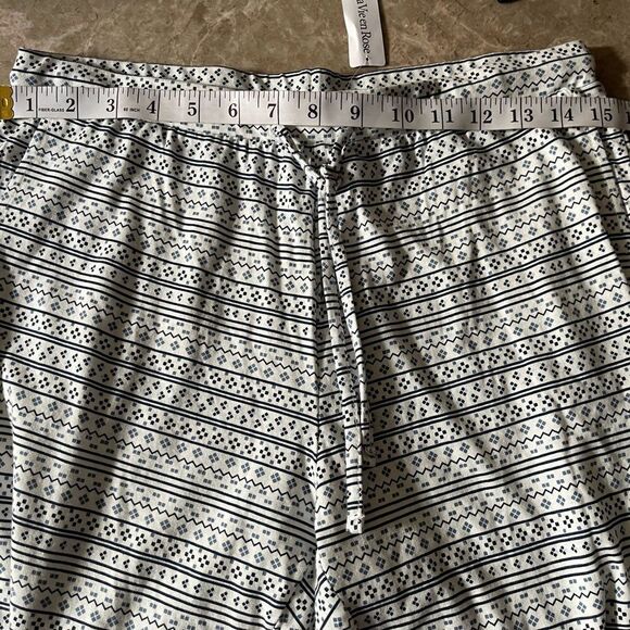𝅺la vie en rose blue and white cropped sleep pants size small NWT - Picture 7 of 9